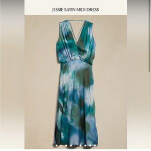Banana Republic Jessie Satin Midi Dress New With Tags - Tall size!
